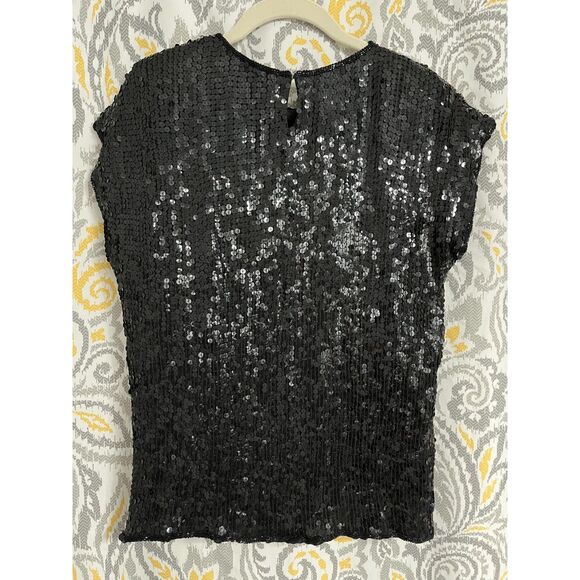 Giorgio Kauten Italian Designer McBling Vtg Sequin Blouse Stars Planets Balloons - Picture 10 of 11